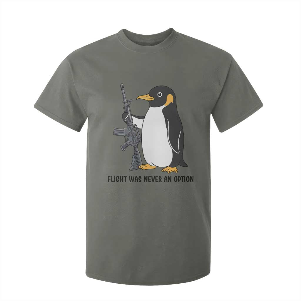 Funny Penguin Lover Gift T Shirt For Kid Flight Was Never An Option