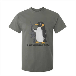 Funny Penguin Lover Gift T Shirt For Kid Flight Was Never An Option