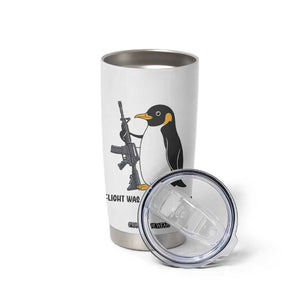 Funny Penguin Lover Gift Tumbler Cup Flight Was Never An Option