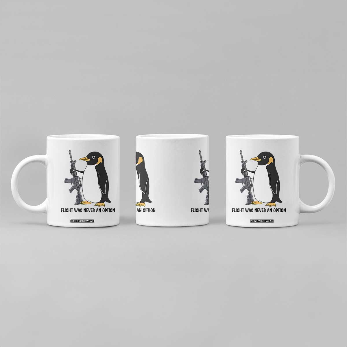 Funny Penguin Lover Gift Coffee Mug Flight Was Never An Option