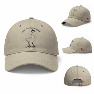 Funny Silly Goose Roller Skater Baseball Cap Flight Was Never An Option