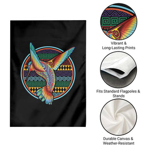 Colorful Geometric Tribal Hummingbird Garden Flag Southwest Pattern Graphic