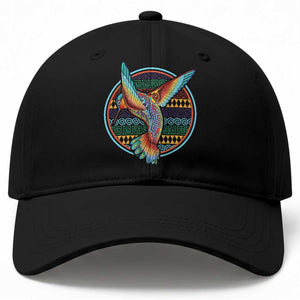 Colorful Geometric Tribal Hummingbird Baseball Cap Southwest Pattern Graphic
