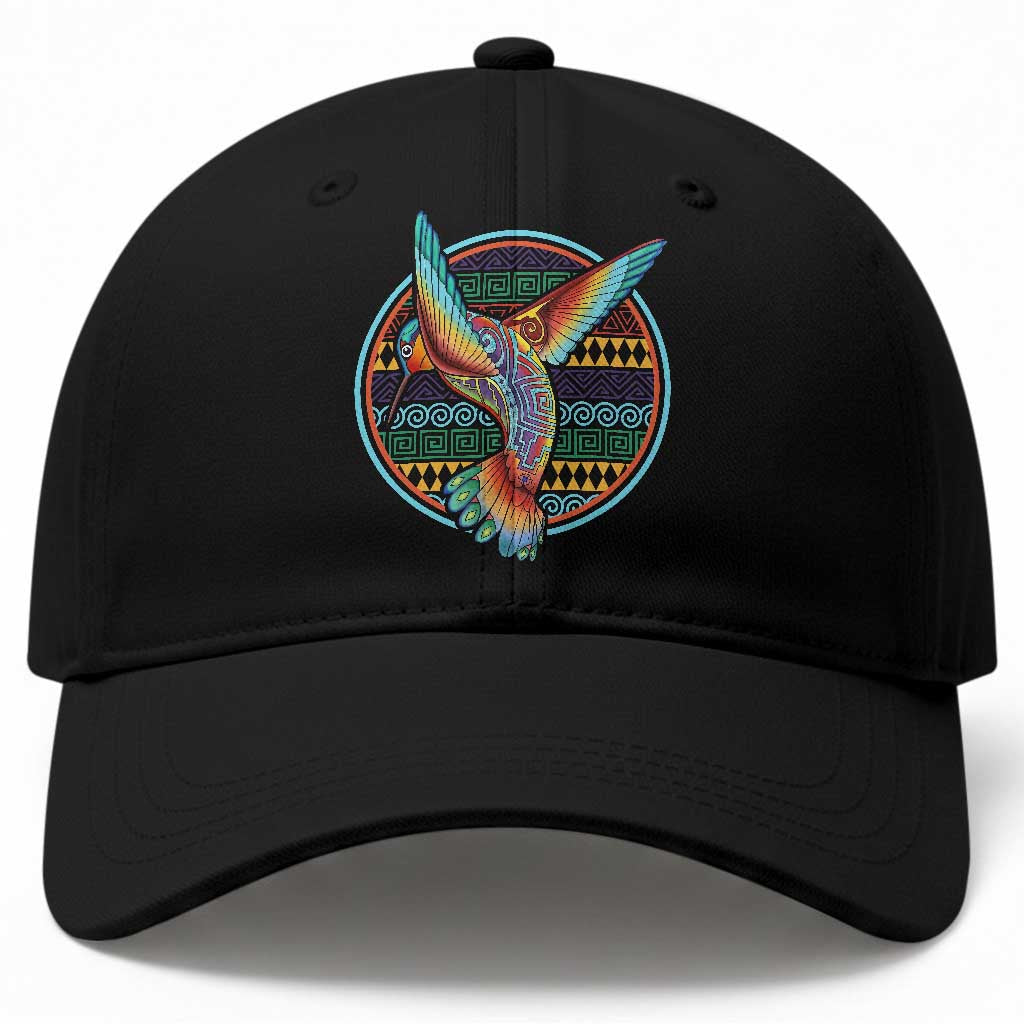 Colorful Geometric Tribal Hummingbird Baseball Cap Southwest Pattern Graphic TS12 Print Your Wear