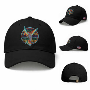 Colorful Geometric Tribal Hummingbird Baseball Cap Southwest Pattern Graphic