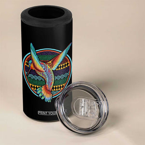 Colorful Geometric Tribal Hummingbird 4 in 1 Can Cooler Tumbler Southwest Pattern Graphic