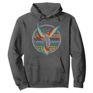 Colorful Geometric Tribal Hummingbird Hoodie Southwest Pattern Graphic