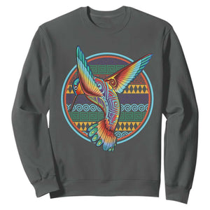 Colorful Geometric Tribal Hummingbird Sweatshirt Southwest Pattern Graphic