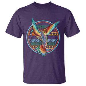 Colorful Geometric Tribal Hummingbird T Shirt Southwest Pattern Graphic