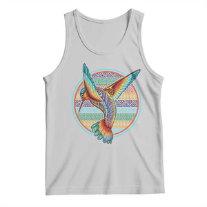Colorful Geometric Tribal Hummingbird Tank Top Southwest Pattern Graphic