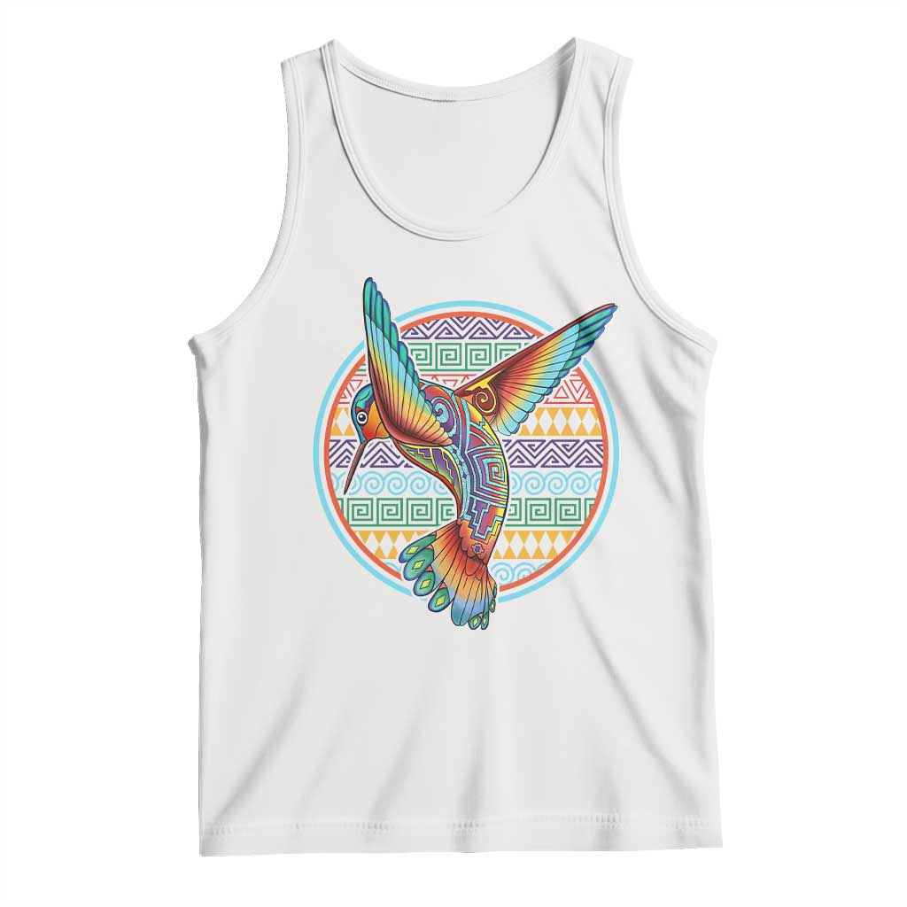Colorful Geometric Tribal Hummingbird Tank Top Southwest Pattern Graphic
