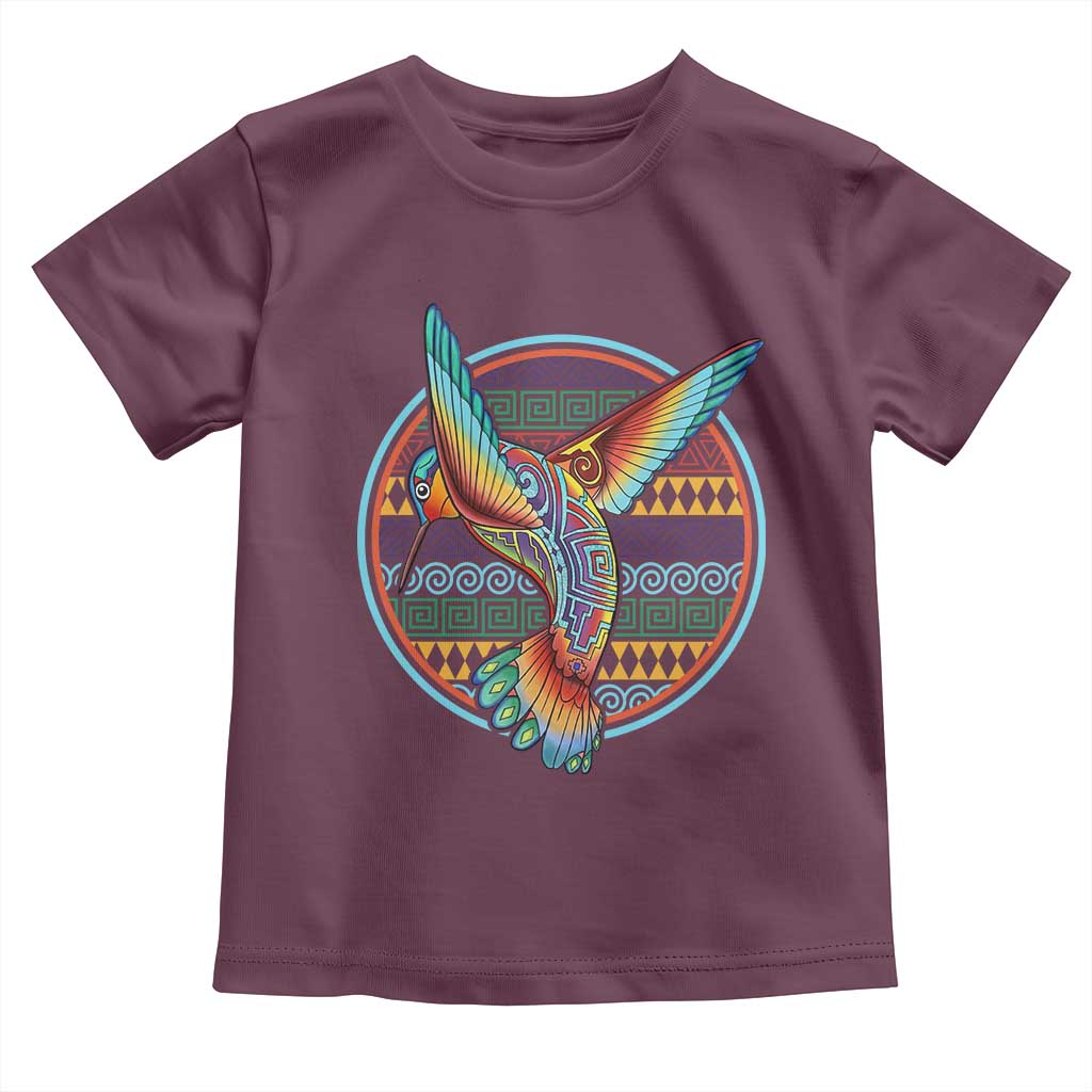 Colorful Geometric Tribal Hummingbird Toddler T Shirt Southwest Pattern Graphic