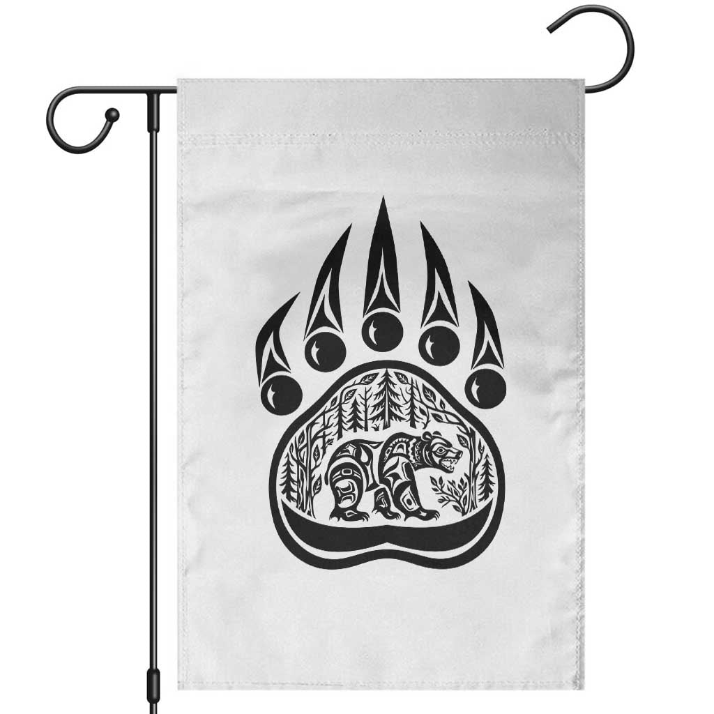 Native Inspired Alaska Grizzly Bear Garden Flag Pacific Northwest Pride TS12 White Print Your Wear