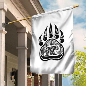 Native Inspired Alaska Grizzly Bear Garden Flag Pacific Northwest Pride