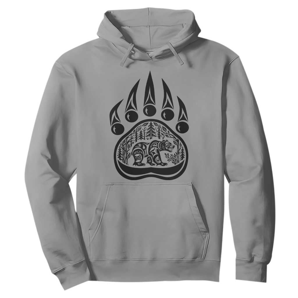 Native Inspired Alaska Grizzly Bear Hoodie Pacific Northwest Pride