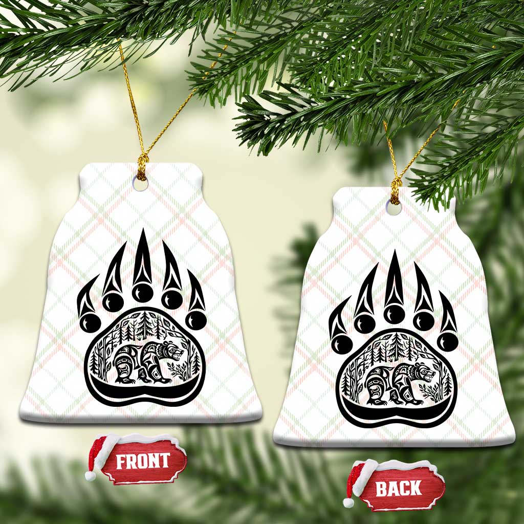 Native Inspired Alaska Grizzly Bear Ceramic Ornament Pacific Northwest Pride