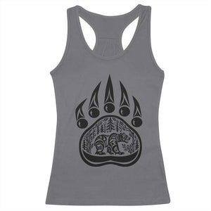 Native Inspired Alaska Grizzly Bear Racerback Tank Top Pacific Northwest Pride