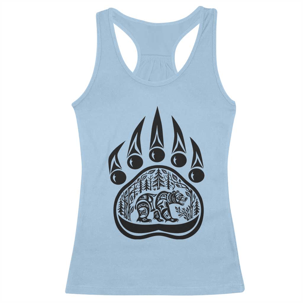 Native Inspired Alaska Grizzly Bear Racerback Tank Top Pacific Northwest Pride