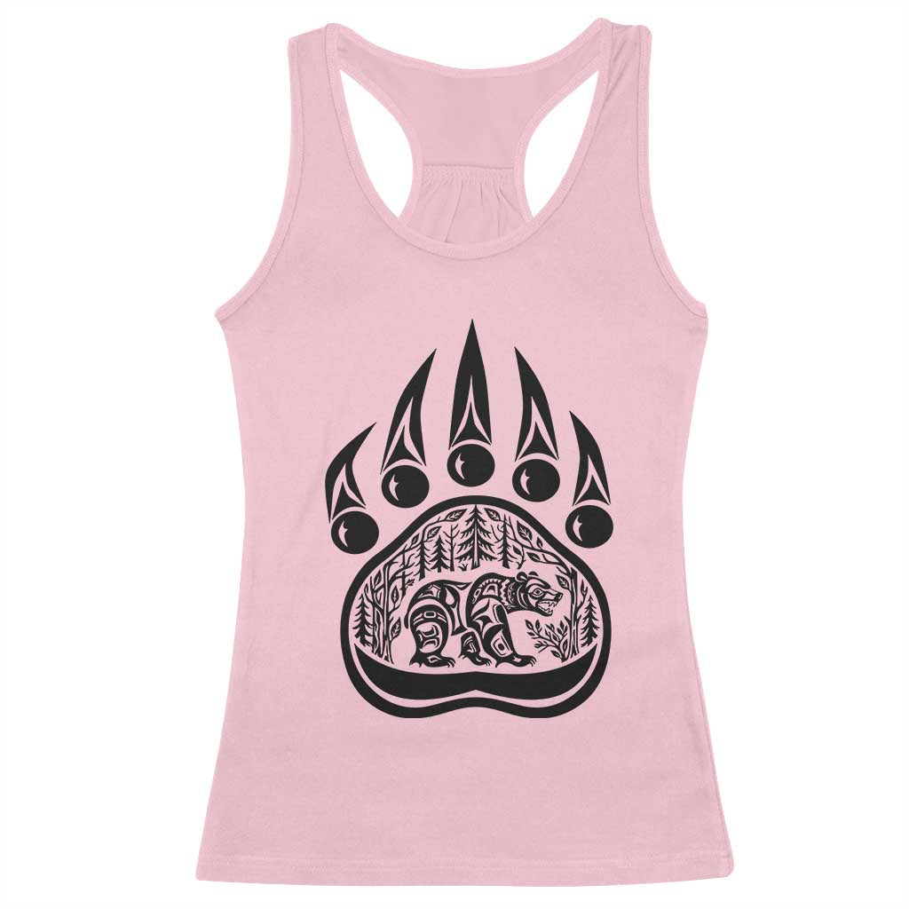 Native Inspired Alaska Grizzly Bear Racerback Tank Top Pacific Northwest Pride