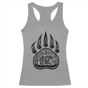 Native Inspired Alaska Grizzly Bear Racerback Tank Top Pacific Northwest Pride