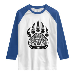Native Inspired Alaska Grizzly Bear Raglan Shirt Pacific Northwest Pride