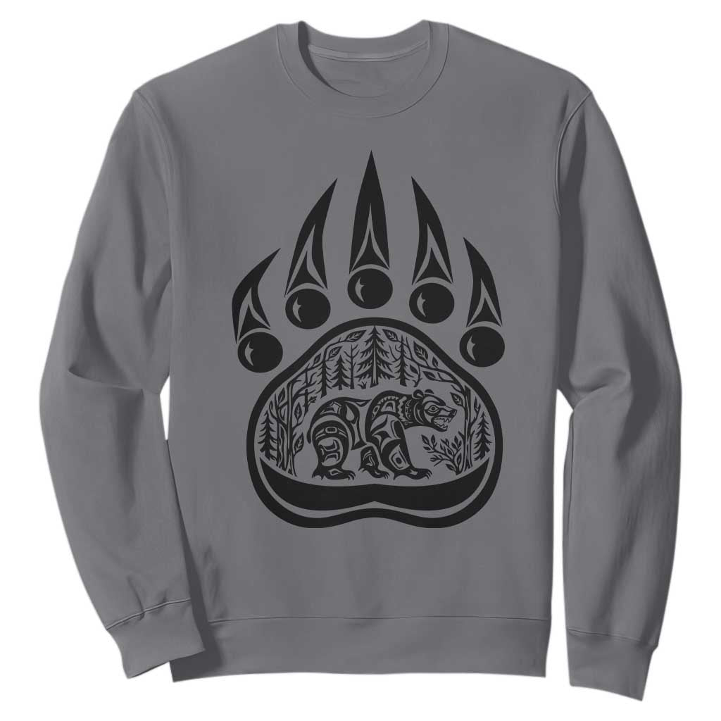 Native Inspired Alaska Grizzly Bear Sweatshirt Pacific Northwest Pride