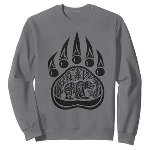 Native Inspired Alaska Grizzly Bear Sweatshirt Pacific Northwest Pride