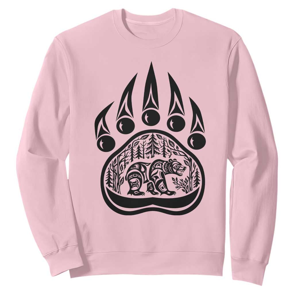 Native Inspired Alaska Grizzly Bear Sweatshirt Pacific Northwest Pride