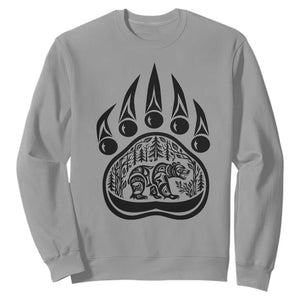 Native Inspired Alaska Grizzly Bear Sweatshirt Pacific Northwest Pride