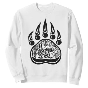 Native Inspired Alaska Grizzly Bear Sweatshirt Pacific Northwest Pride