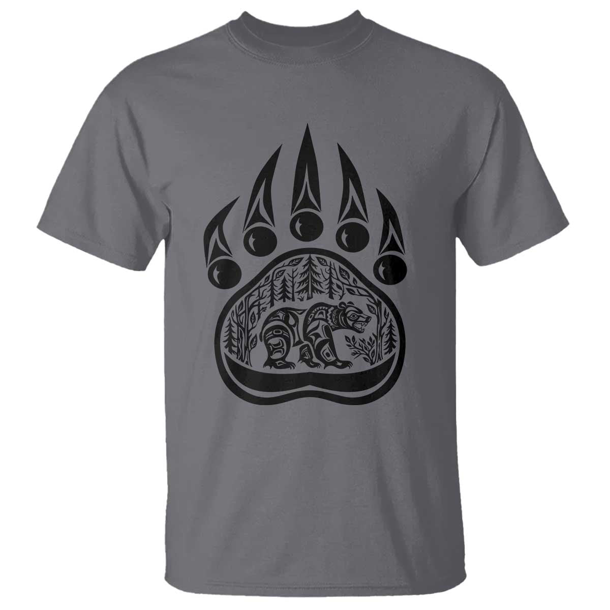 Native Inspired Alaska Grizzly Bear T Shirt Pacific Northwest Pride