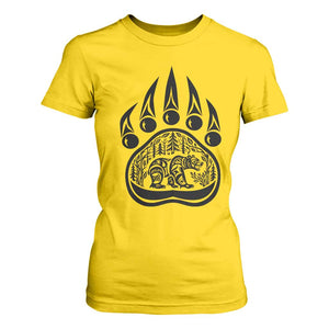 Native Inspired Alaska Grizzly Bear T Shirt For Women Pacific Northwest Pride