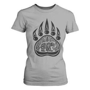 Native Inspired Alaska Grizzly Bear T Shirt For Women Pacific Northwest Pride