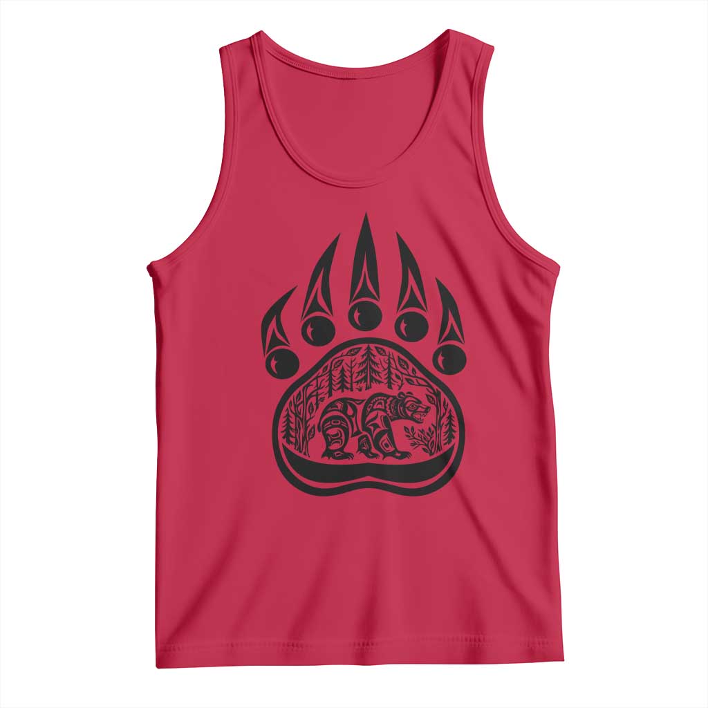 Native Inspired Alaska Grizzly Bear Tank Top Pacific Northwest Pride