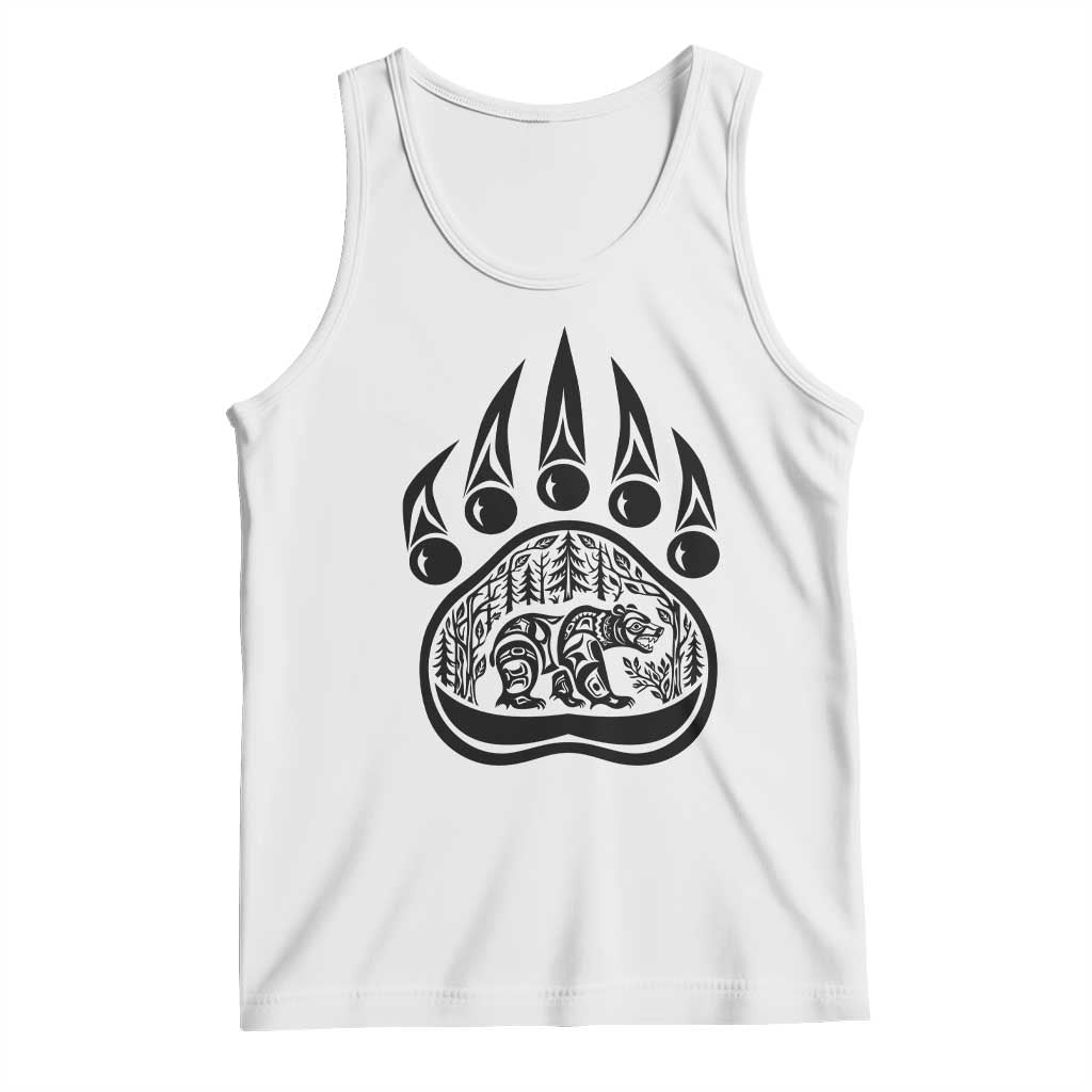 Native Inspired Alaska Grizzly Bear Tank Top Pacific Northwest Pride TS12 White Print Your Wear