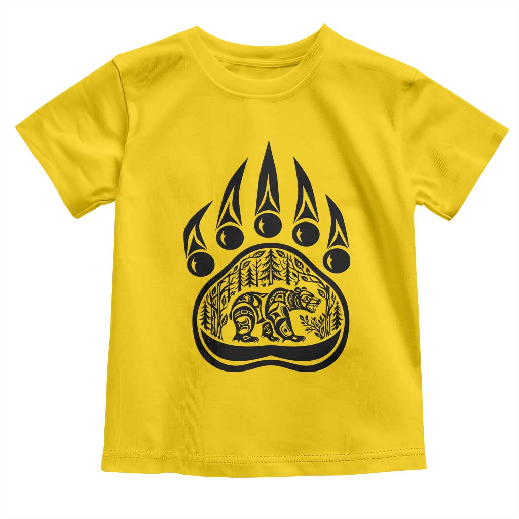 Native Inspired Alaska Grizzly Bear Toddler T Shirt Pacific Northwest Pride