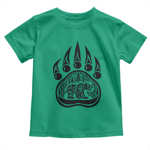 Native Inspired Alaska Grizzly Bear Toddler T Shirt Pacific Northwest Pride
