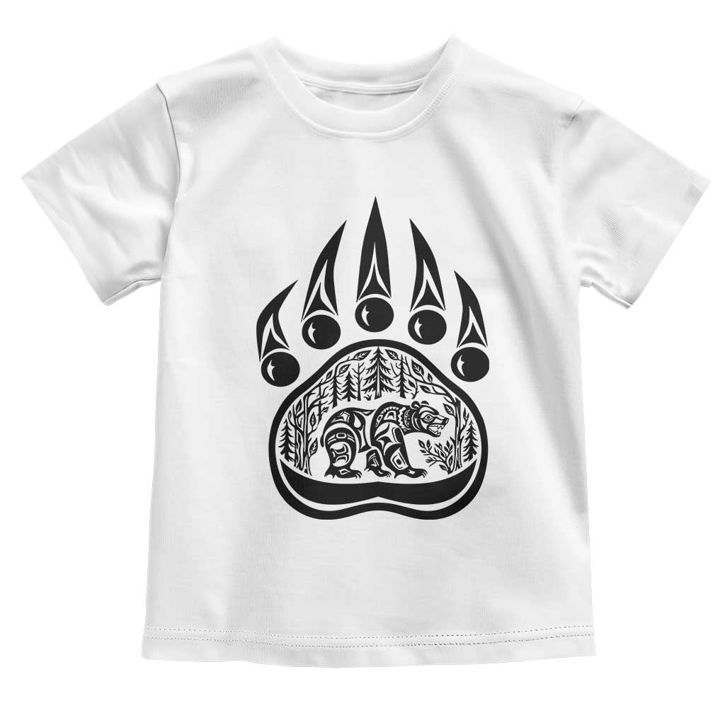 Native Inspired Alaska Grizzly Bear Toddler T Shirt Pacific Northwest Pride