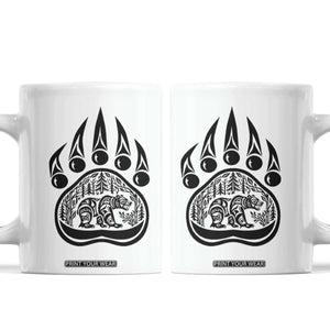 Native Inspired Alaska Grizzly Bear Coffee Mug Pacific Northwest Pride