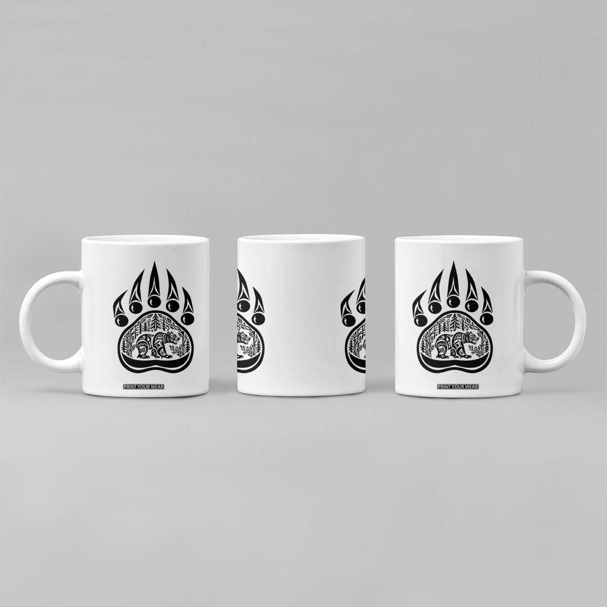 Native Inspired Alaska Grizzly Bear Coffee Mug Pacific Northwest Pride