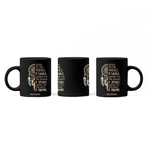 Indigenous Dreamcatcher Tribal Graphic Coffee Mug Listen To The Wind Listen To The Silence