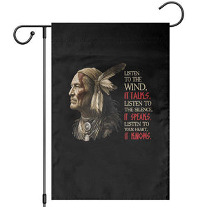 Listen To The Wind Listen To The Silence Garden Flag Native American Wisdom