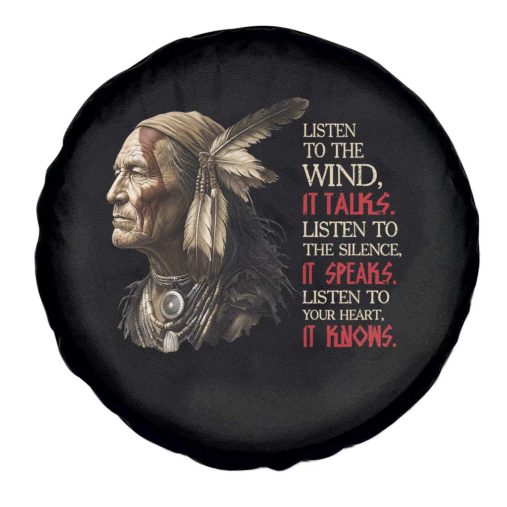 Listen To The Wind Listen To The Silence Spare Tire Cover Native American Wisdom