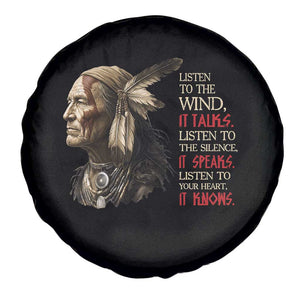 Listen To The Wind Listen To The Silence Spare Tire Cover Native American Wisdom