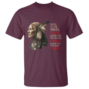 Listen To The Wind Listen To The Silence T Shirt Native American Wisdom