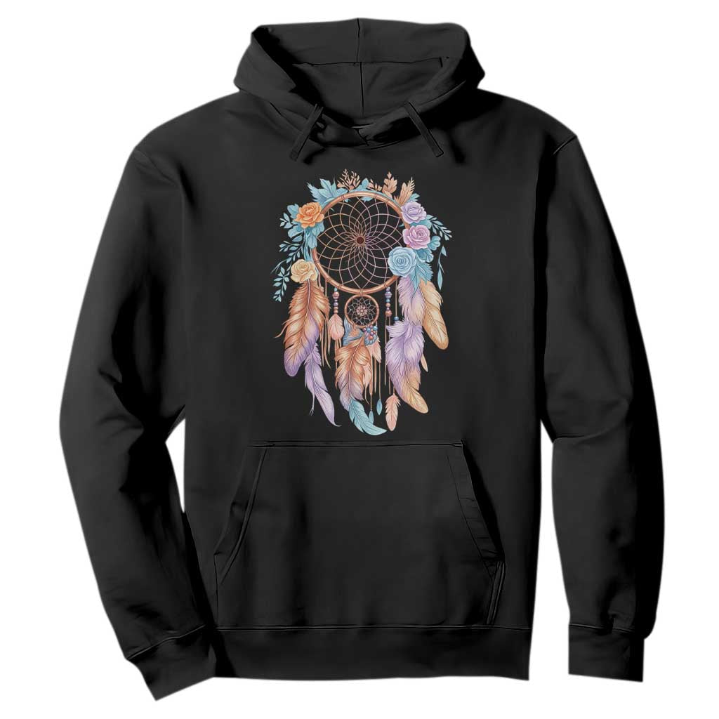 Dream Catcher Colorful Boho Floral Feather Graphic Hoodie TS12 Black Print Your Wear