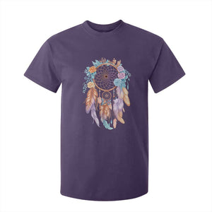 Dream Catcher Colorful Boho Floral Feather Graphic T Shirt For Kid