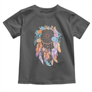Dream Catcher Colorful Boho Floral Feather Graphic Toddler T Shirt