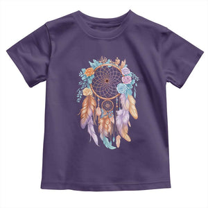 Dream Catcher Colorful Boho Floral Feather Graphic Toddler T Shirt
