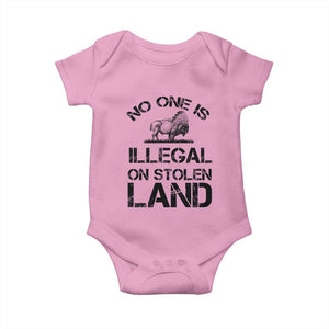 Native American Buffalo Graphic Baby Onesie No One Is Illegal On Stolen Land